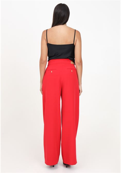 Elegant red flared trousers for women JUST CAVALLI | 77PAA116N0373573